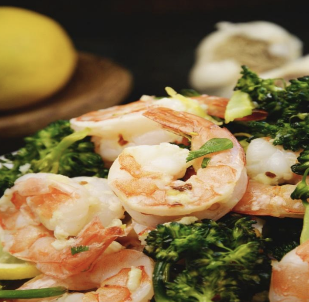 Lemon Garlic Shrimp and Broccolini